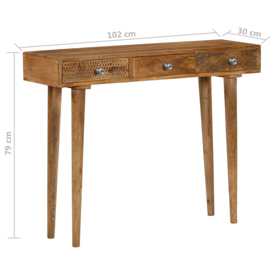 Konsolipöytä mangopuu 102x30x79 cm
