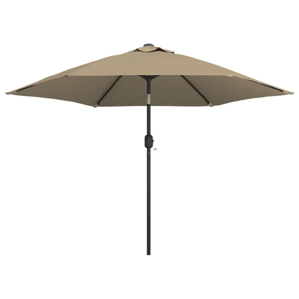 Aurinkovarjo metallirunko 300 cm harmaanruskea