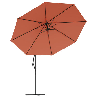 Aurinkovarjo cantilever alumiinitolppa 350 cm terrakotta
