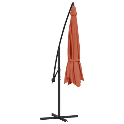 Aurinkovarjo cantilever alumiinitolppa 350 cm terrakotta