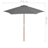 Antrasiitti aurinkovarjo puurunko Hamwi 270cm