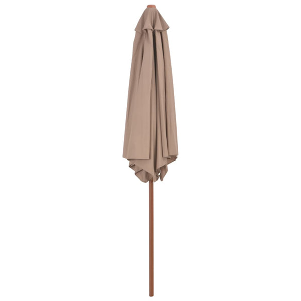 Aurinkovarjo puurunko 270 cm ruskeanharmaa