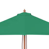Vihreä aurinkovarjo puurunko Darca 150x200cm