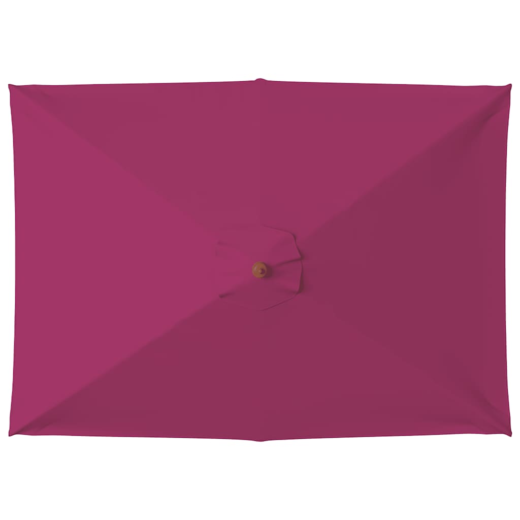 Viininpunainen aurinkovarjo puurunko Darca 150x200cm