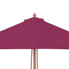 Viininpunainen aurinkovarjo puurunko Darca 150x200cm