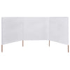Tuulensuojakangas 3 paneelilla 400 x 120 cm valkoinen