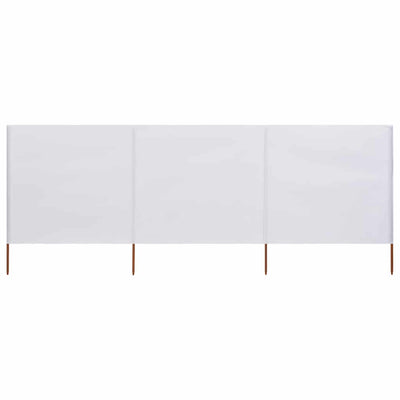 Tuulensuojakangas 3 paneelilla 400 x 120 cm valkoinen