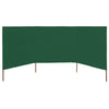 Tuulensuojakangas 3 paneelilla 400 x 120 cm vihreä