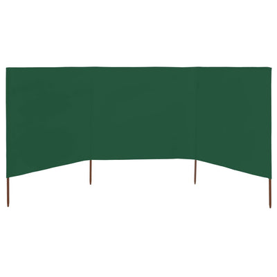 Tuulensuojakangas 3 paneelilla 400 x 120 cm vihreä