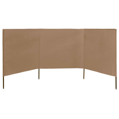 Tuulensuojakangas 3 paneelilla 400 x 120 cm ruskeanharmaa