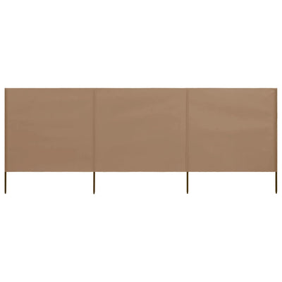 Tuulensuojakangas 3 paneelilla 400 x 120 cm ruskeanharmaa