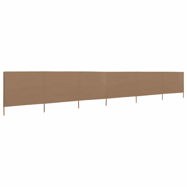 Tuulensuojakangas 6 paneelilla 800 x 80 cm ruskeanharmaa