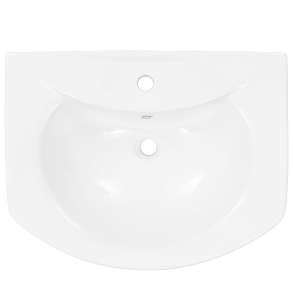 Vapaasti seisova pesuallas jalustalla keraaminen Violandra 650x520x200 mm