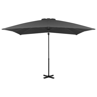 Aurinkovarjo cantilever alumiinitolpalla 250x250 cm antrasiitti