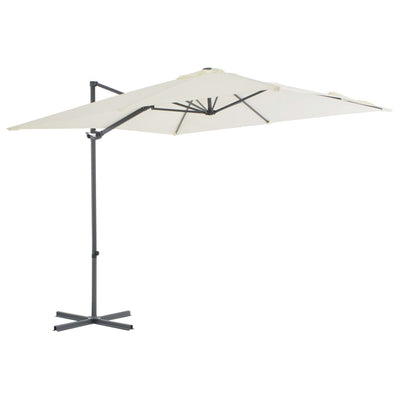 Aurinkovarjo cantilever terästolpalla 250x250 cm hiekka