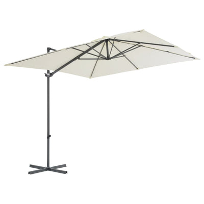 Aurinkovarjo cantilever terästolpalla 250x250 cm hiekka