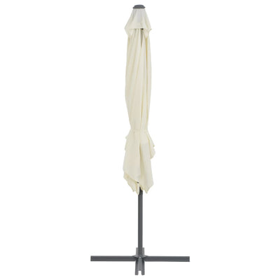 Aurinkovarjo cantilever terästolpalla 250x250 cm hiekka