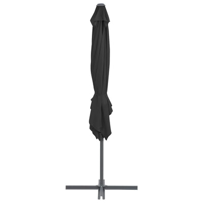 Aurinkovarjo cantilever terästolpalla 250x250 cm antrasiitti