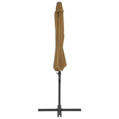 Aurinkovarjo cantilever terästolpalla 300 cm taupe