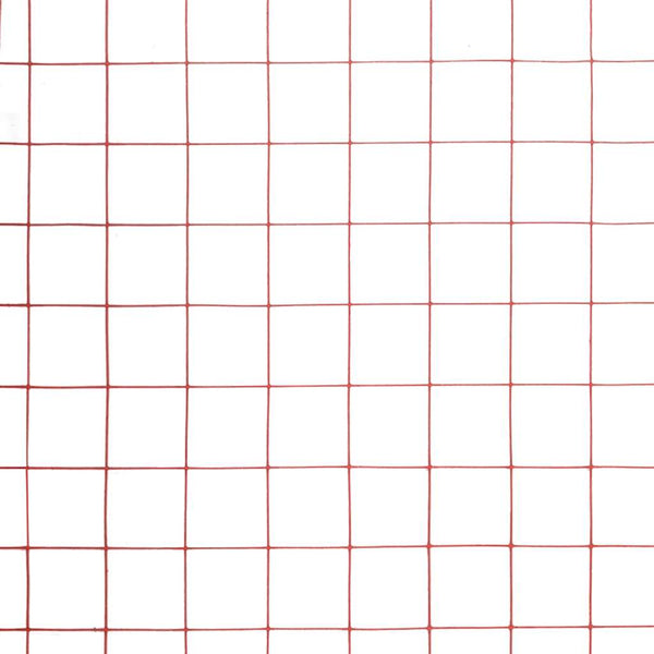 Kanaverkko teräs PVC pinnoitteella 10x1 m punainen