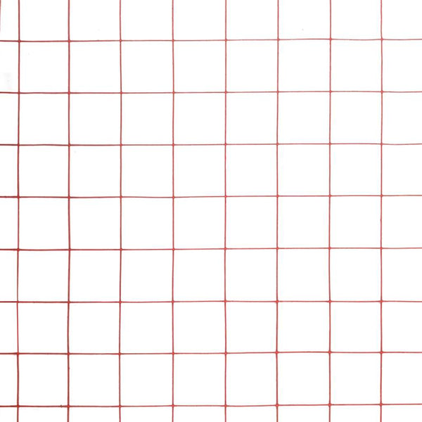 Kanaverkko teräs PVC pinnoitteella 25x1 m punainen