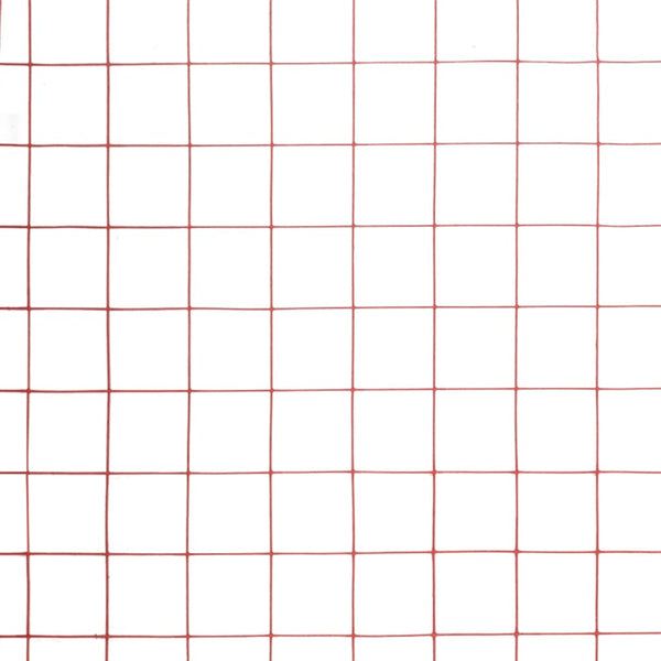 Kanaverkko teräs PVC pinnoitteella 10x0,5 m punainen