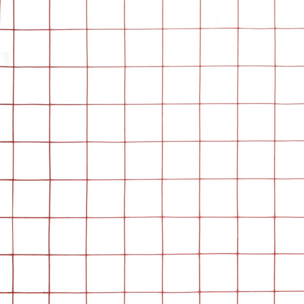 Kanaverkko teräs PVC pinnoitteella 25x0,5 m punainen