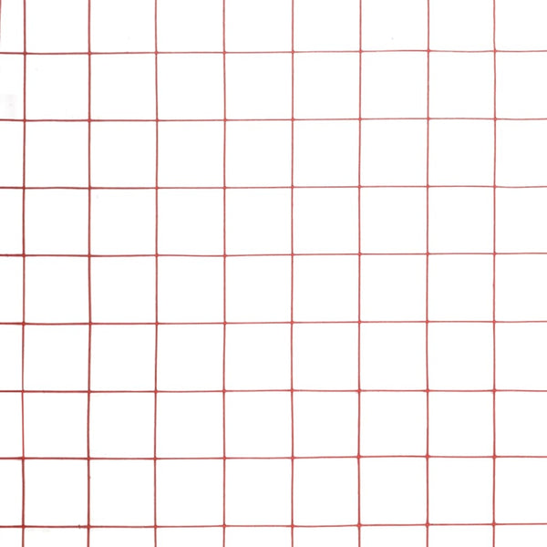 Kanaverkko teräs PVC pinnoitteella 25x1,5 m punainen