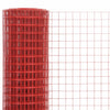 Kanaverkko teräs PVC pinnoitteella 25x1,5 m punainen