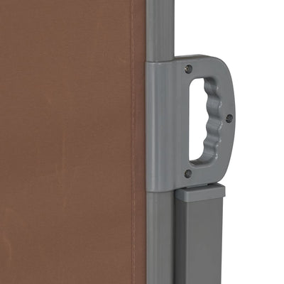 Ruskea sisäänvedettävä sivumarkiisi Solimna 160x600cm