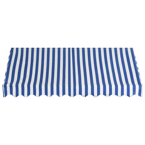 Bistromarkiisi 250x120 cm sininen ja valkoinen