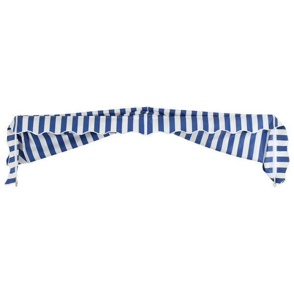 Bistromarkiisi 250x120 cm sininen ja valkoinen