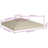 Huvimajan katto 310 g / m² 3x3 m beige