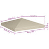 Beige huvimajan katto Cicu 3x3 m (310 g / m²)
