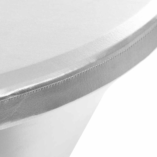 Pöytäliinat 2 kpl venyvä 60 cm hopeanvärinen