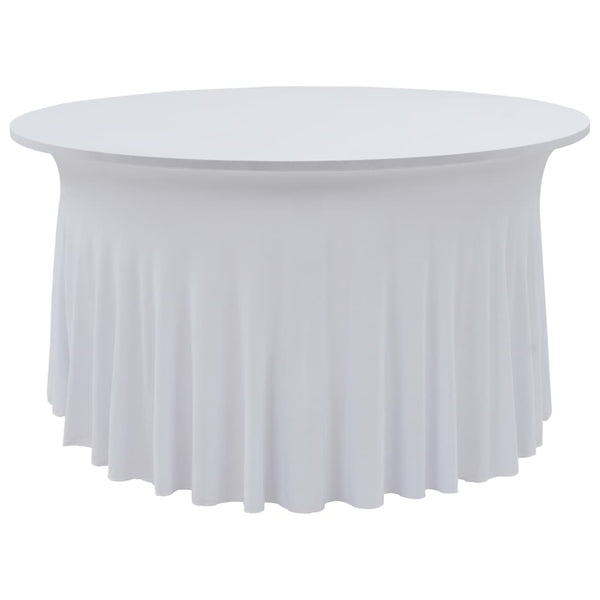 Valkoinen venyvät pöytäliinat Burnichi 180x74cm (2 kpl helmalla)