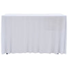 Valkoinen venyvät pöytäliinat Burnichi 120x60,5x74cm (2 kpl helmalla)