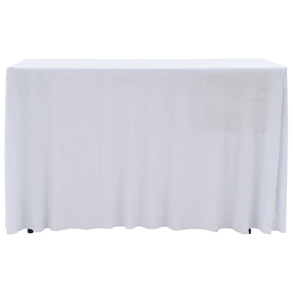 Valkoinen venyvät pöytäliinat Burnichi 120x60,5x74cm (2 kpl helmalla)