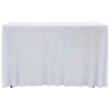 Valkoinen venyvät pöytäliinat Burnichi 183x76x74cm (2 kpl helmalla)