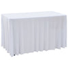 Valkoinen venyvät pöytäliinat Burnichi 243x76x74cm (2 kpl helmalla)