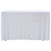 Valkoinen venyvät pöytäliinat Burnichi 243x76x74cm (2 kpl helmalla)