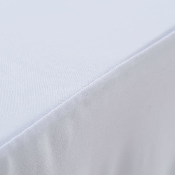 Valkoinen venyvät pöytäliinat Burnichi 243x76x74cm (2 kpl helmalla)