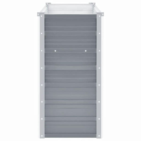 Harmaa korotettu kukkalaatikko galvanoitu teräs Hareclia 160x40x77cm