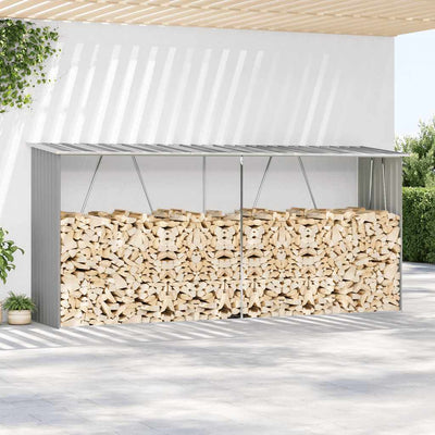 Harmaa puuvaja galvanoitu teräs Stoleru 330x84x152cm