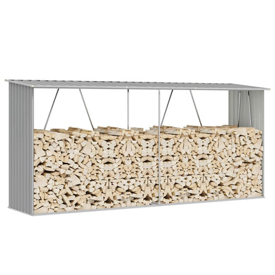 Harmaa puuvaja galvanoitu teräs Stoleru 330x84x152cm