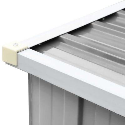 Harmaa puuvaja galvanoitu teräs Stoleru 330x84x152cm