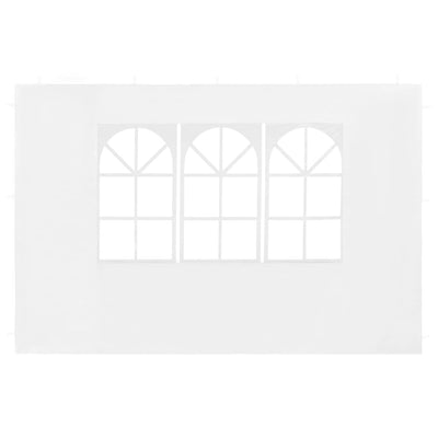 Juhlateltan sivuseinä ikkunalla 2 kpl PE valkoinen