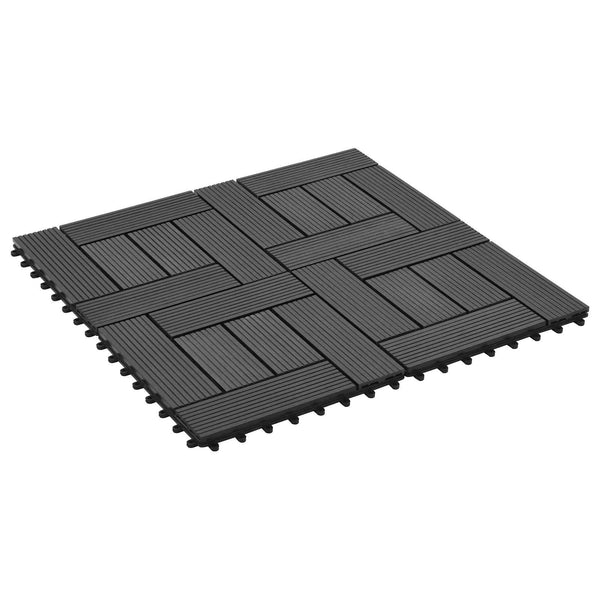 Laudat 11 kpl Musta 30 x 30 cm WPC