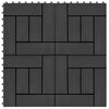 Laudat 11 kpl Musta 30 x 30 cm WPC
