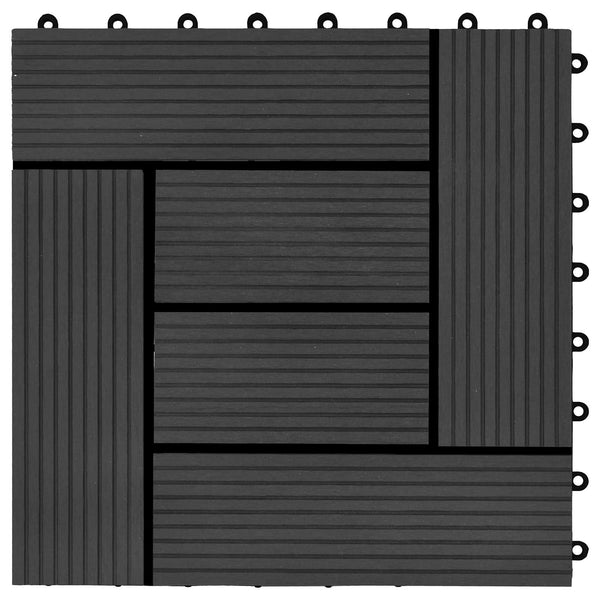 Laudat 11 kpl Musta 30 x 30 cm WPC